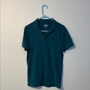 Hollister Men's Teal Polo Shirt